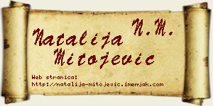 Natalija Mitojević vizit kartica